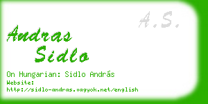andras sidlo business card